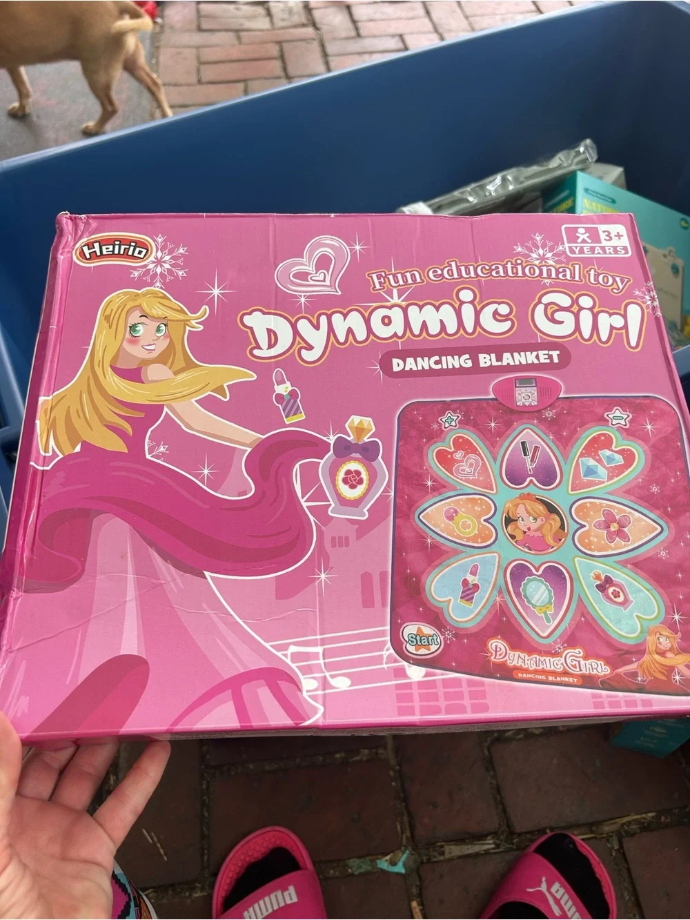 Dynamic Girl Dancing Blanket - Pink Kids Dance Mat